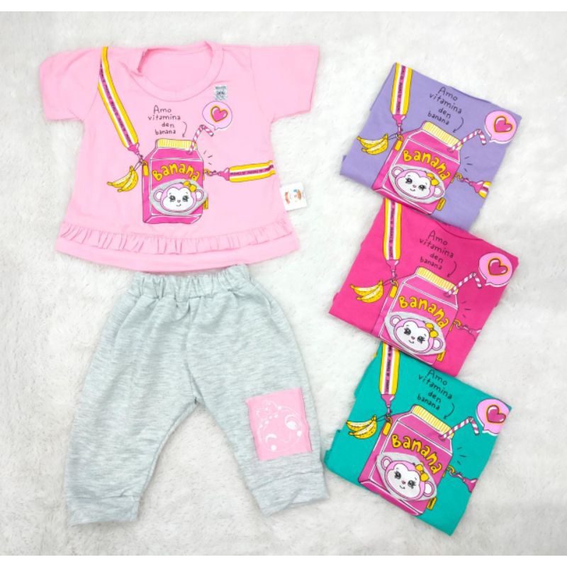 1 Pcs Setelan joger TERIPANK Baby girl 3-6 months