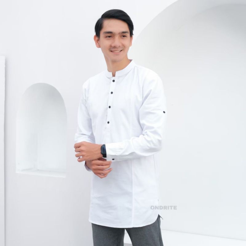 BAJU KOKO PUTIH POLOS, KOKO HABAIB, KOKO PUTIH LENGAN PANJANG/KOKO GAMSYI