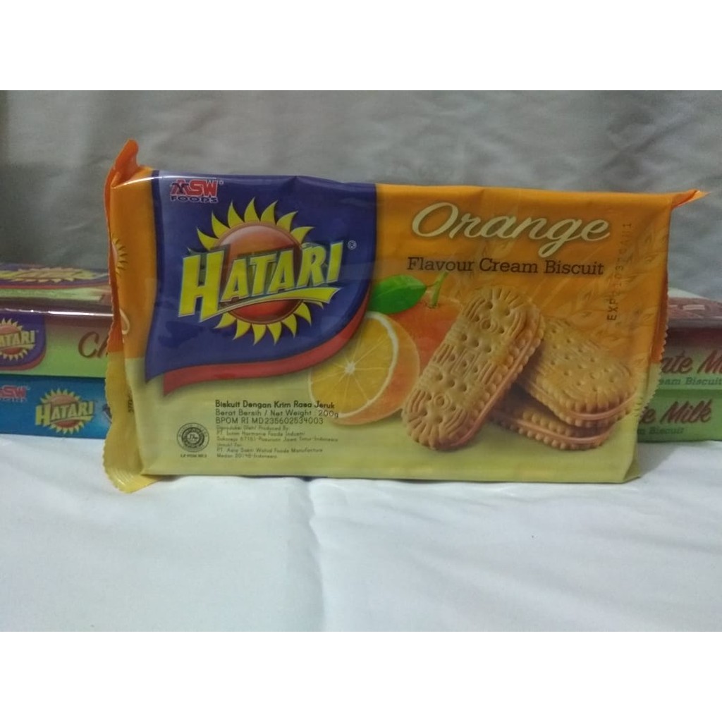 Aneka Snack Hatari Orange Cream 200gram / Snack Grosir/Biskuit