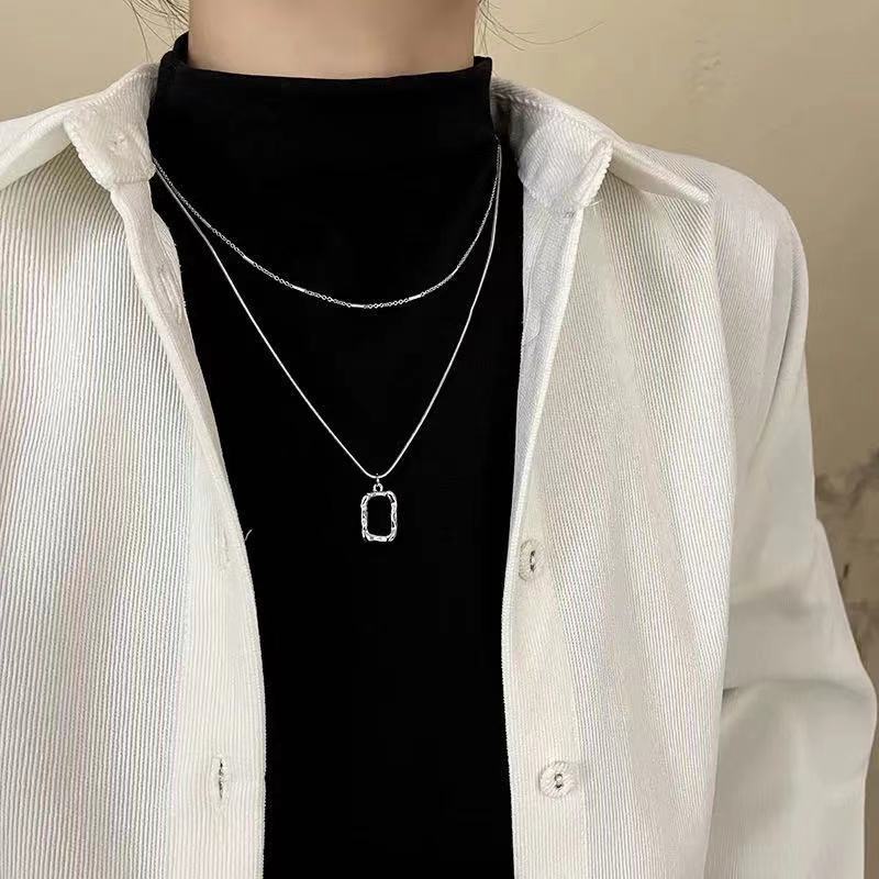 Simple Gold Necklace Korean Style Double Chain Accessories Women Fashion Jewelry