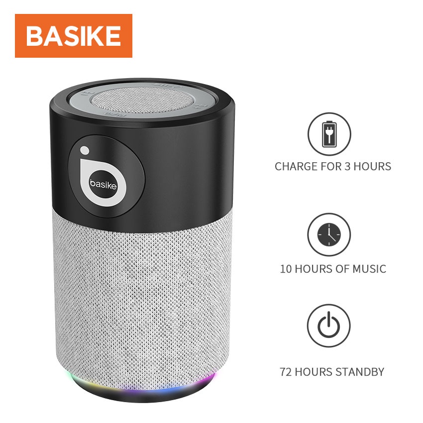 Promo BASIKE speaker bluetooth Portable aktif Mini HiFi Wireless Stereo bass polytron karaoke Kecil
