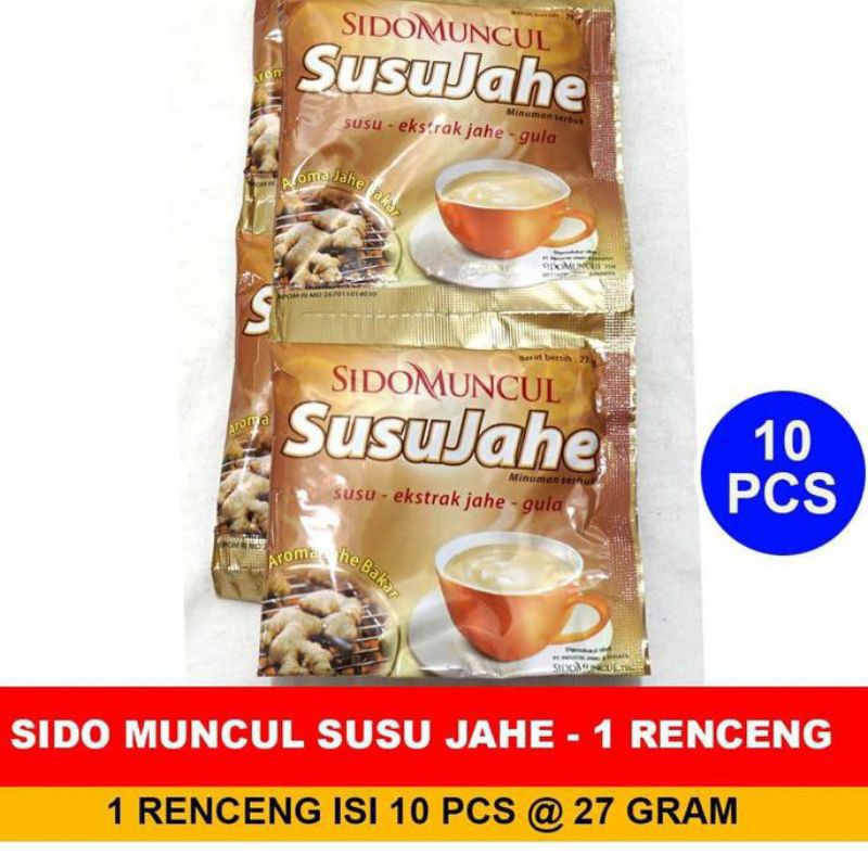 

SUSU JAHE SIDOMUNCUL 1 RENCENG ISI 10 SACHET X 27 GRAM