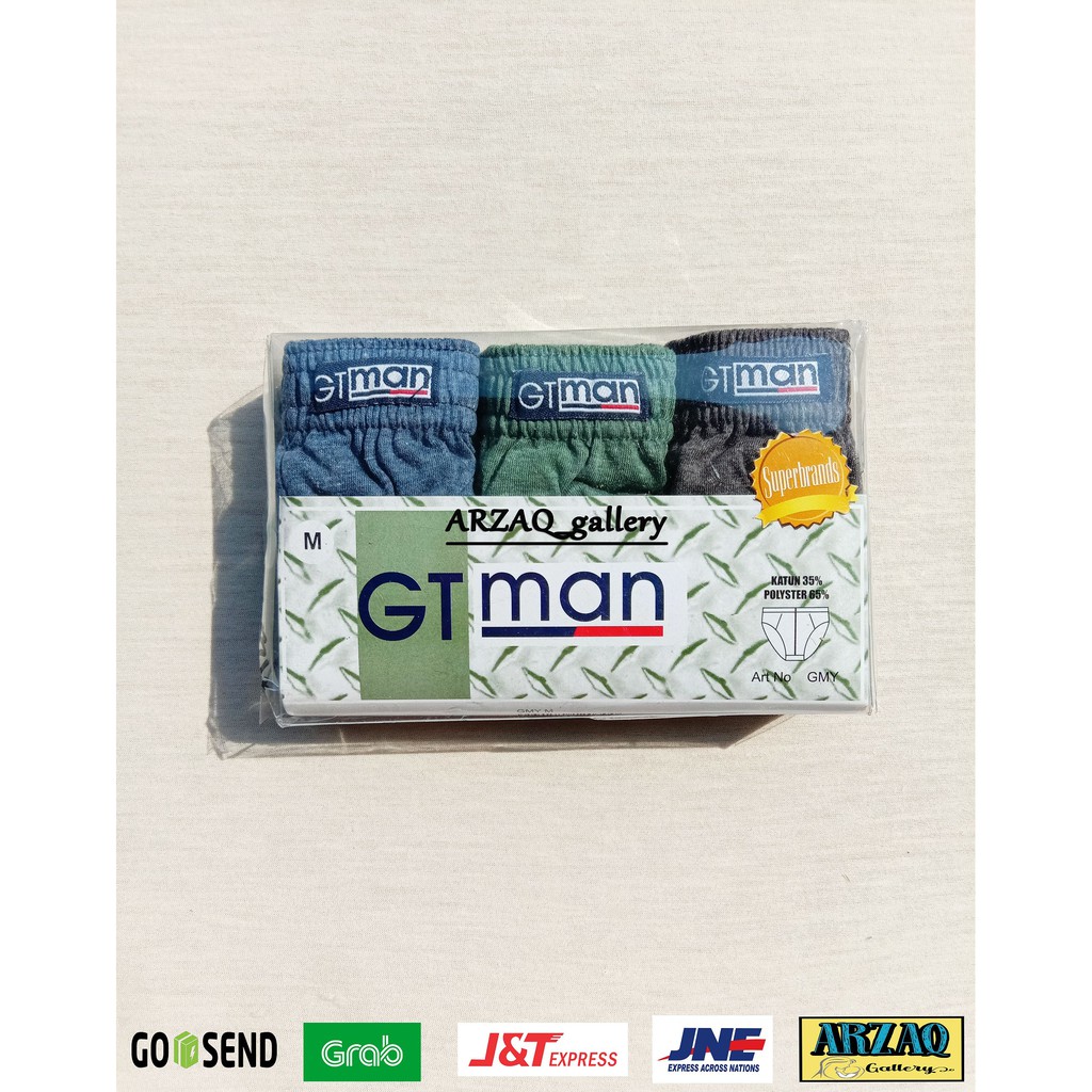 [ 3pc ] GMY Celana Dalam GT Man | CD Pria Dewasa Karet Kerut / Sempak Pria / Celana Dalam / Gt Man / Cd / Celana Dalam Dewasa