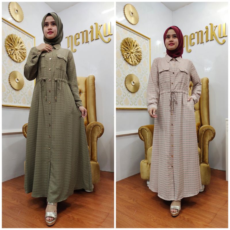NENIKU ABAYA HIKMAT FASHION TERBARU C8895