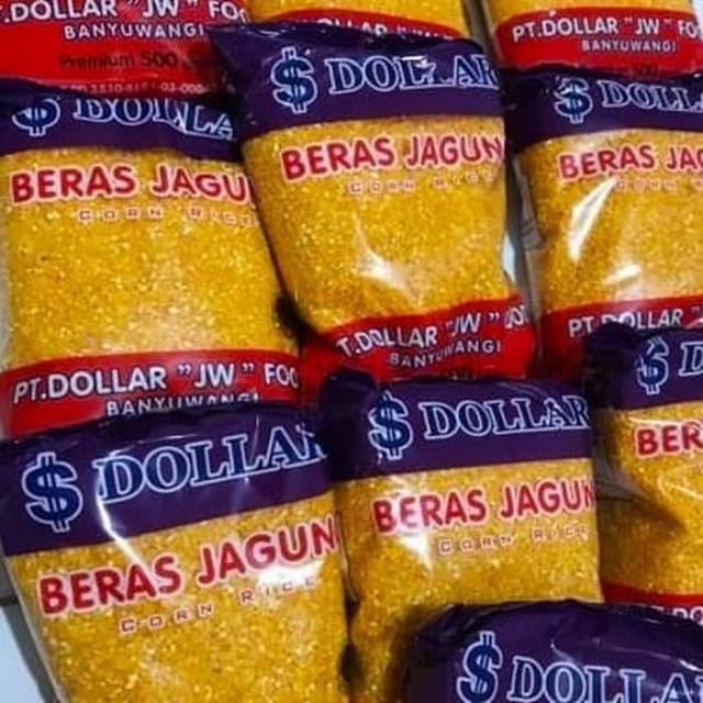 

Beras Jagung Dollar 500 Gram / isi 2 Bungkis