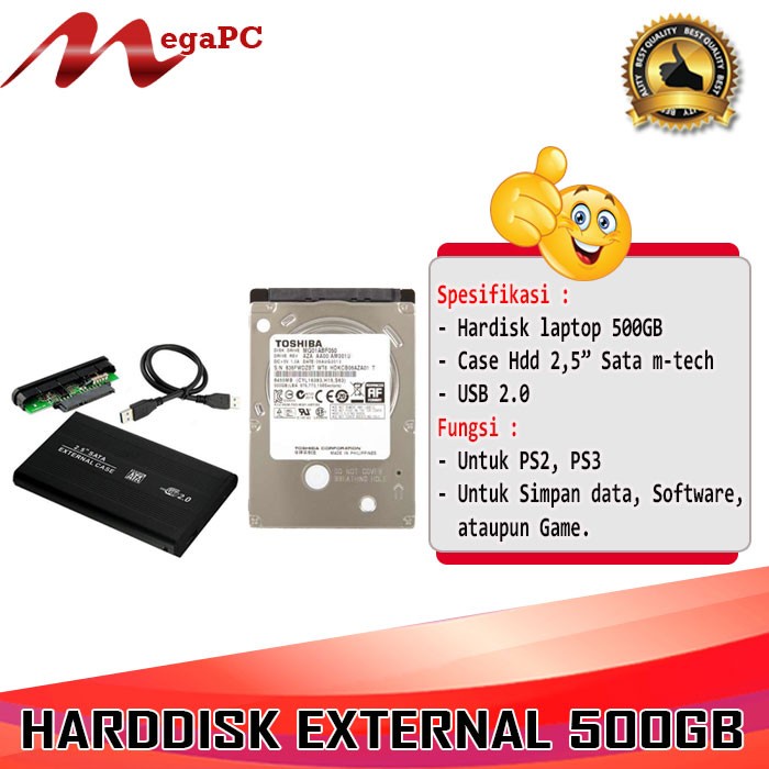 Hardisk External 2,5&quot; SATA 500Gb