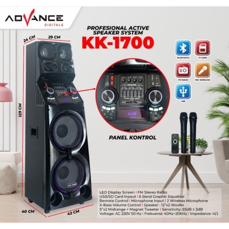 Speaker Active Advance KK-1700 With Panel Control