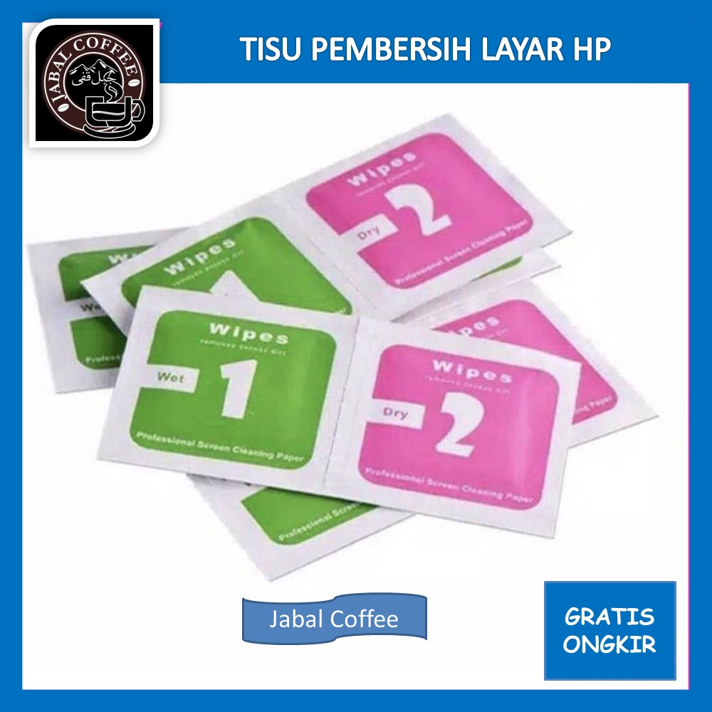 Tisu Pembersih Kaca 2 In 1 / Tisu Pembersih Kaca Layar Hp / Tissue Pembersih Layar Hp Wet Dan Dry