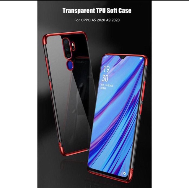 Oppo Reno 3 / A91 / F15 / Reno 2F Case Plating list chrome Premium Softcase