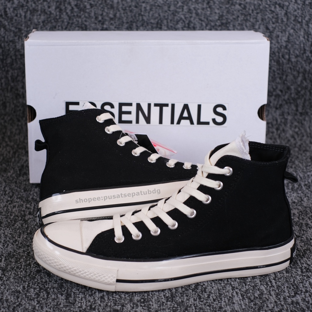 Sepatu Converse 70s High Essentials Natural Black Cream Off White