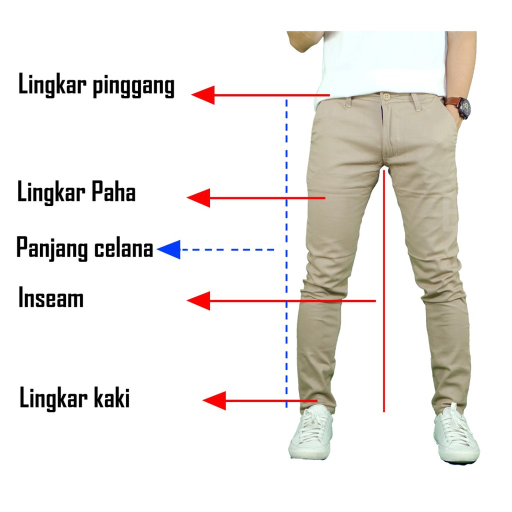 Mokokomo Celana Panjang Pria Celana Chino Fashion Pria ( 100 % Real Pic )