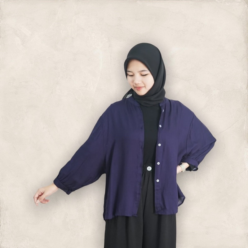 GFS RESTOCK CALANI OVERSIZE BATWING RAYON DIAMOND SHIRT