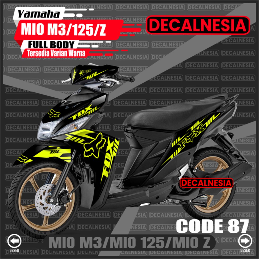 Jual Decalnesia Decal Mio M3 125 Z Full Body Stiker Mio M3 125 Z Sticker Motor Modif Dekal Variasi Aksesoris Racing C87 Indonesia Shopee Indonesia