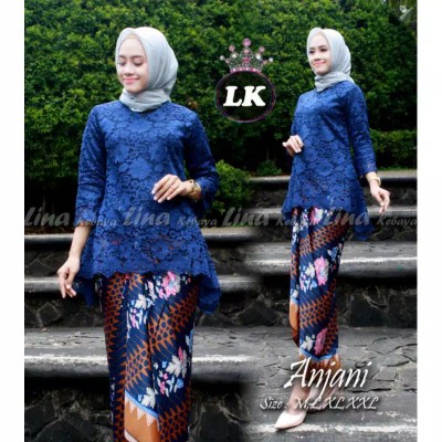 Baju Kebaya Couple Batik Modern / Baju Batik Couple / Couple Batik / Set Kebaya Tunik Brokat Modern