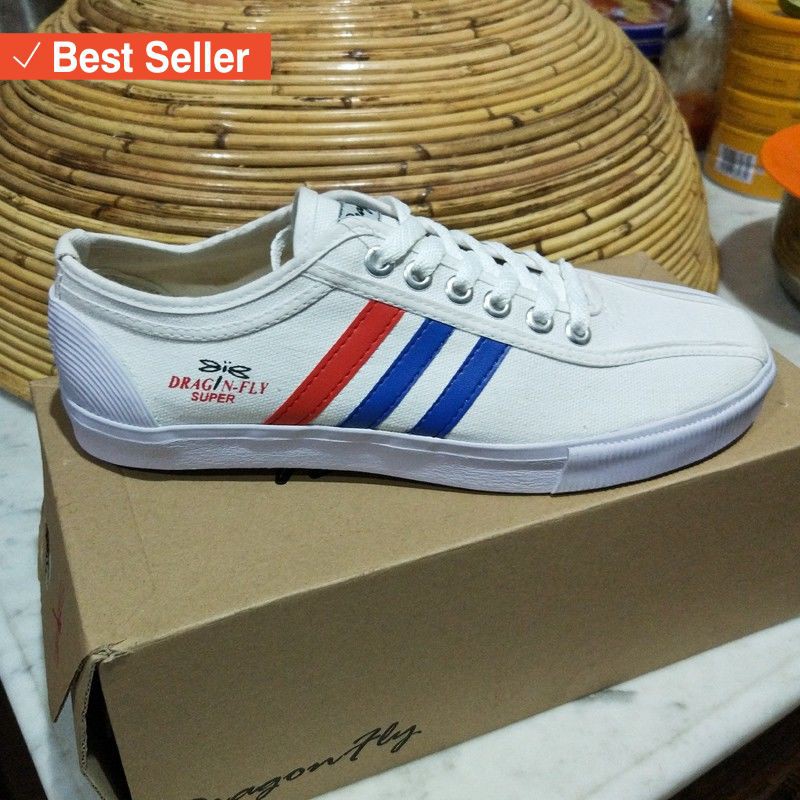 Sepatu Sport Olahraga murah awet kuat / Sepatu DragonFly Putih / Sepatu Capung Dragofly Amazon