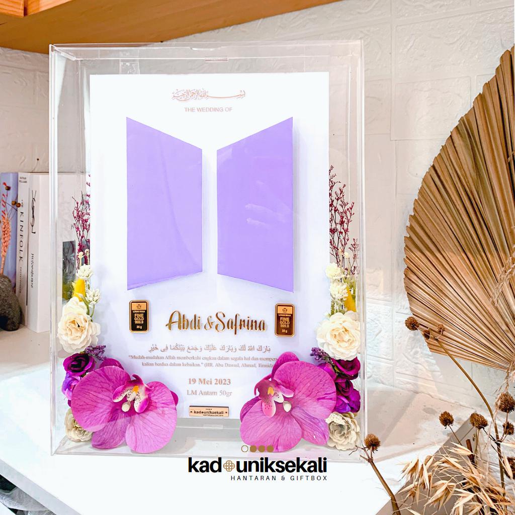 BTS SERIES FRESH LILAC MAHAR FULL AKRILIK 30x40 HANTARAN PERNIKAHAN