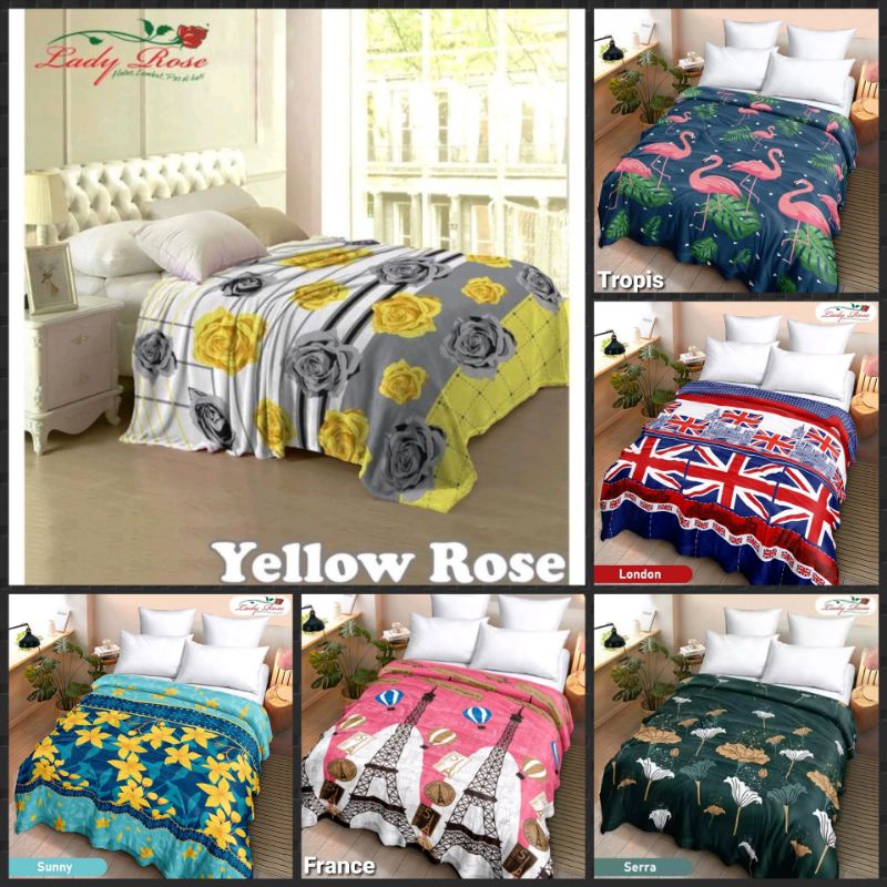 SELIMUT LADY ROSE UK.160X200 LONDON SERRA YELLOW ROSE SUNNY FRANCE TROPIS