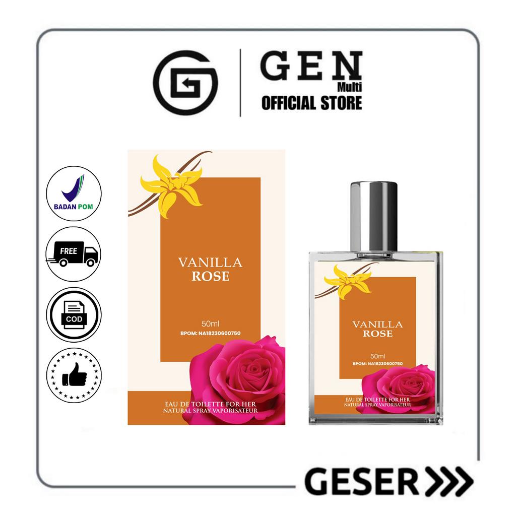 GEN - [BPOM] Parfum Vanilla Rose 50ml Premium / Parfum Vanilla Rose Women 50ml / Minyak Wangi Vanilla Rose 50ml