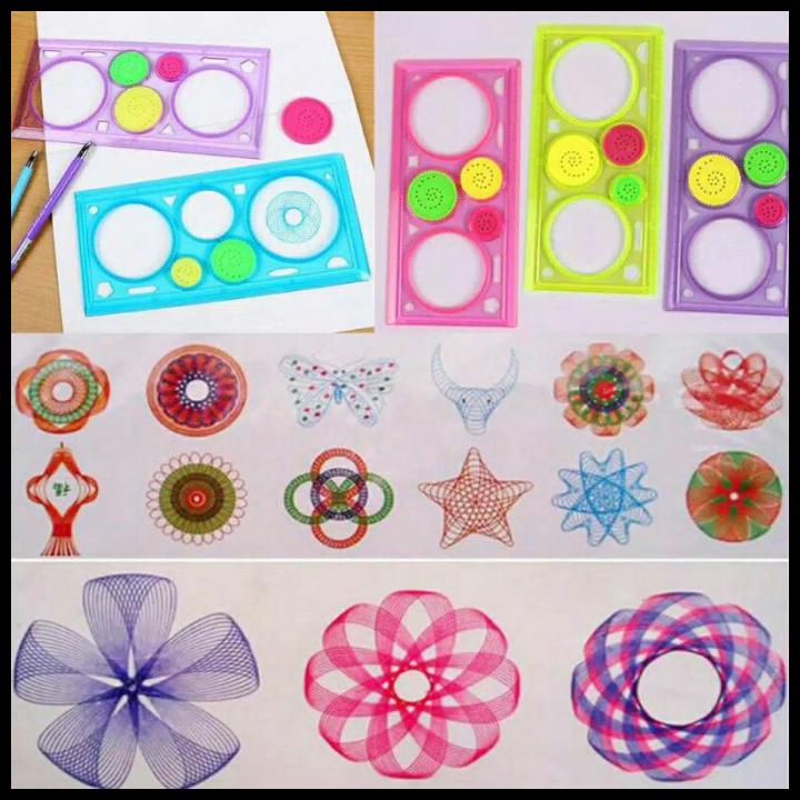 

Penggaris Geometri / Geometrik Putar Bentuk Bunga /Spirograph