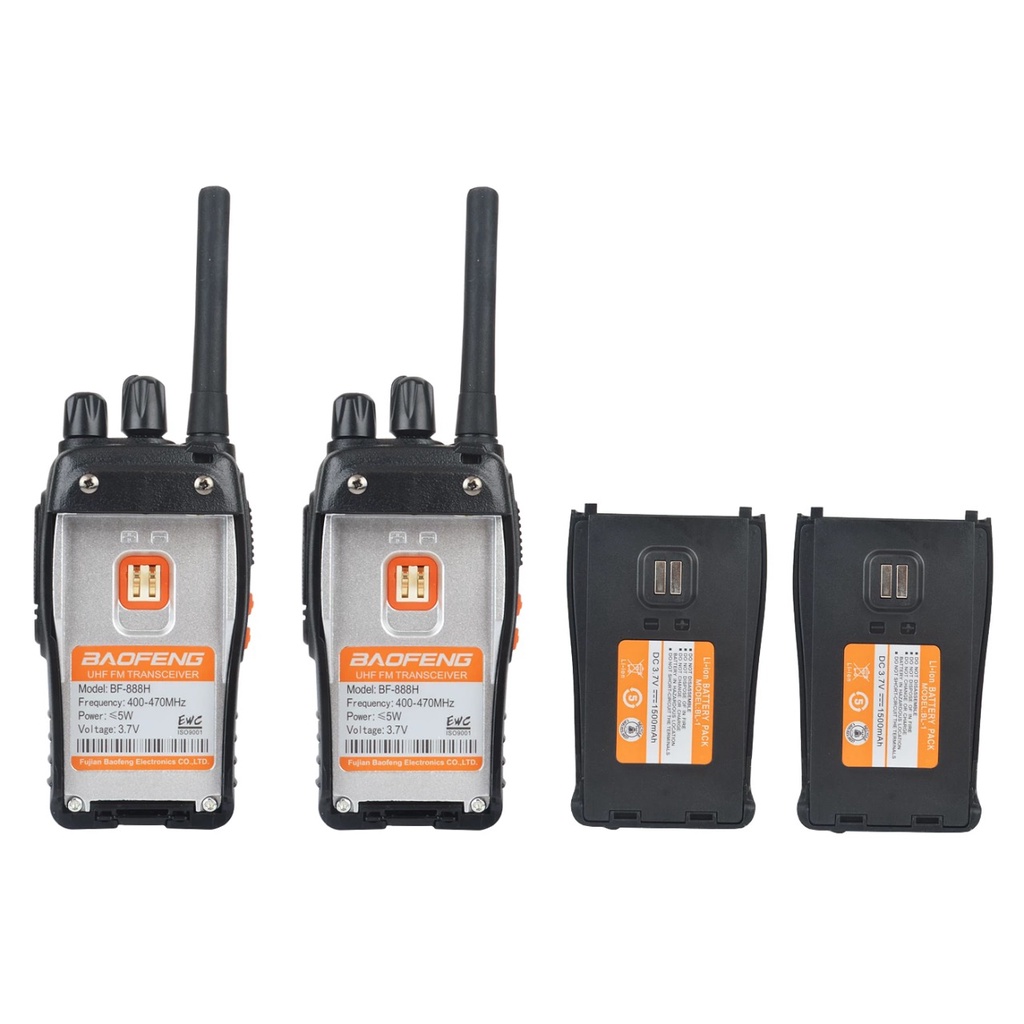 HANDY TALKY HT BAOFENG BF888H WITH FIXED ANTENNA WALKIE TALKIE BF-888H UHF 400 ORIGINAL