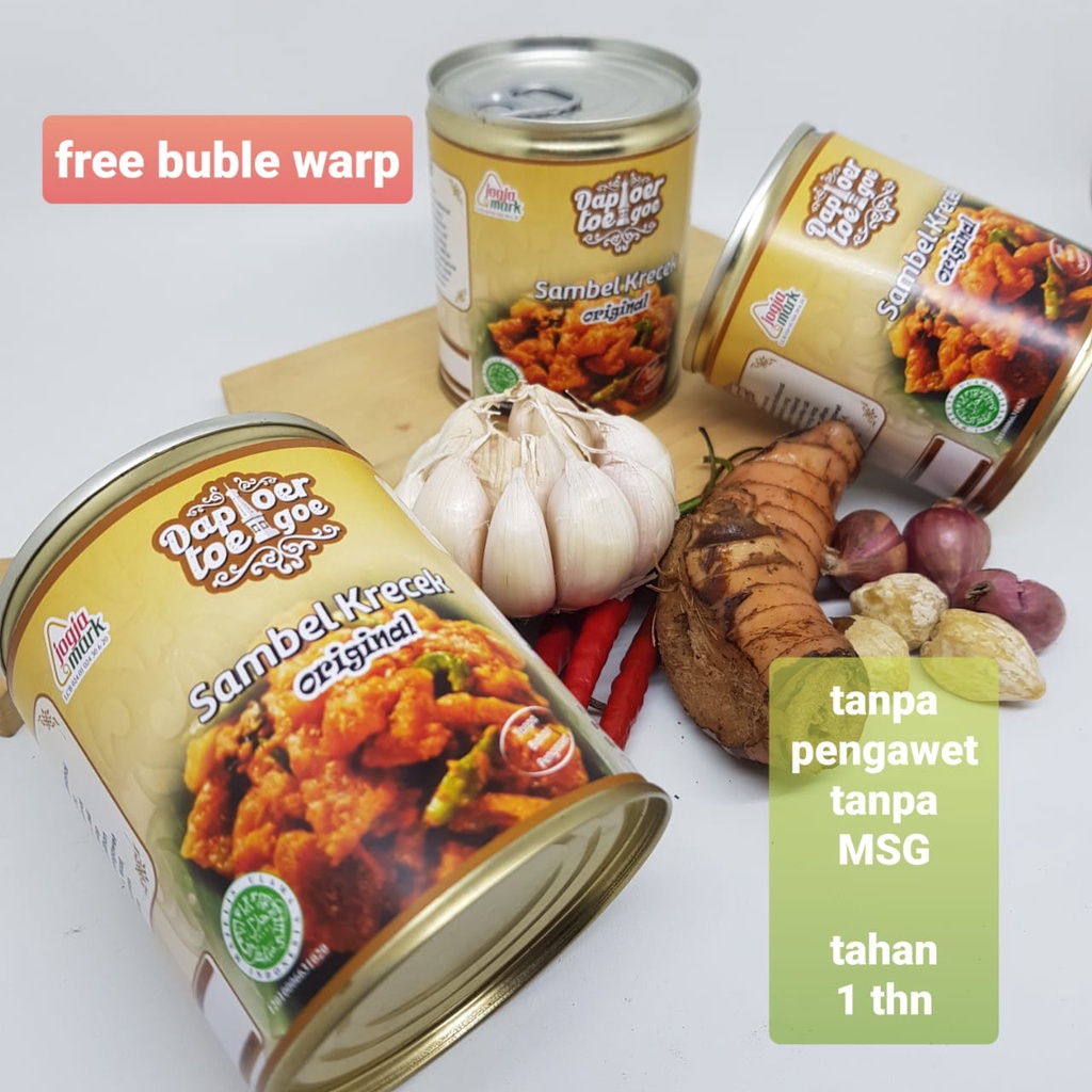 

Sambel Krecek Original Dapoer Toegoe PREMIUM kemasan kaleng