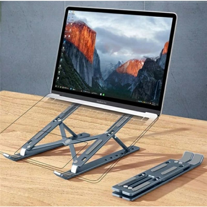 P1 Holder Stand Laptop Notebook Lipat Folding Dudukan Anti Slip