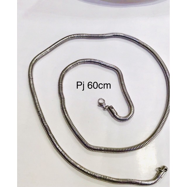 Titanium / kalung belut tebal / kalung / kalung titanium 60 cm