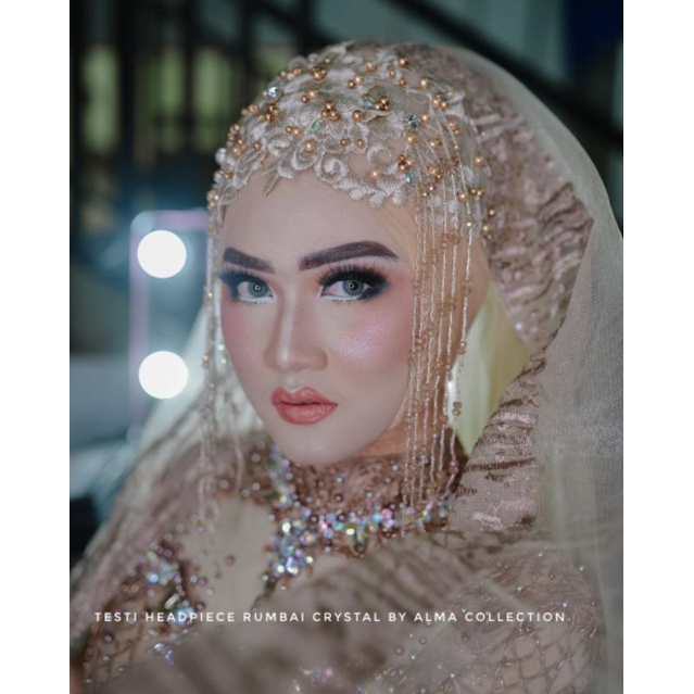 headpiece hiasan kepala rumbi payet cristal