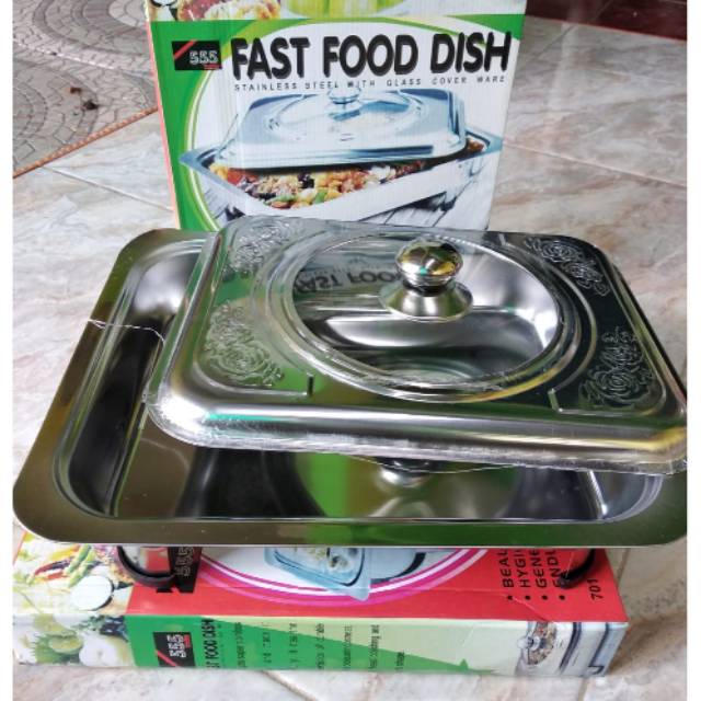 Panci Prasmanan Stainless Steel Fast Food Dish Set 555