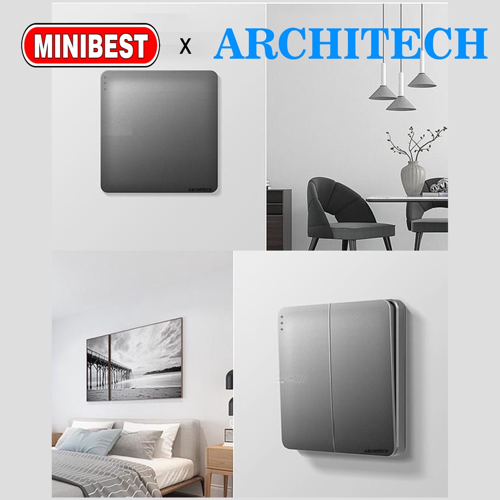 [ARCHITECH] ARCHITECH SAKLAR STOP KONTAK INFINITY GREY A63 ARCHITECH  SAKLAR RUMAH