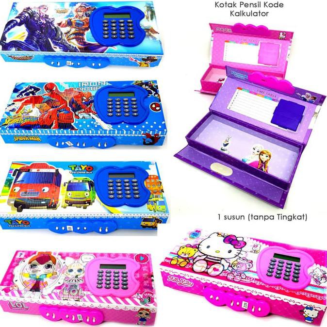 

Tempat Pensil Kode Kalkulator Kecil 1 Susun Cover Hologram