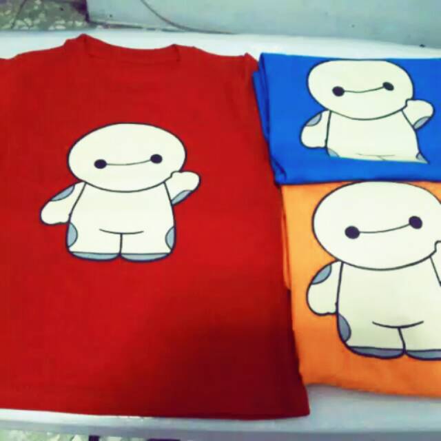 SALE!!gratis 1pen baymax tiap beli 1 Kaos anak murah baymax glow in the dark