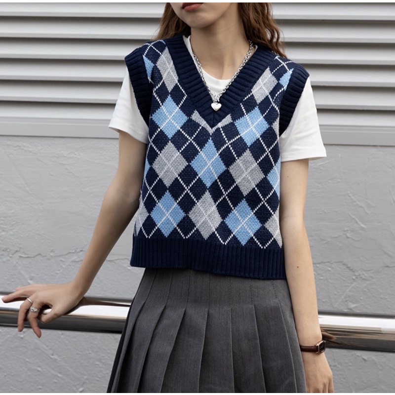 TERBARU!!! VEST KNIT SIDO (ketupat) / rajutkorean_rajutmurah