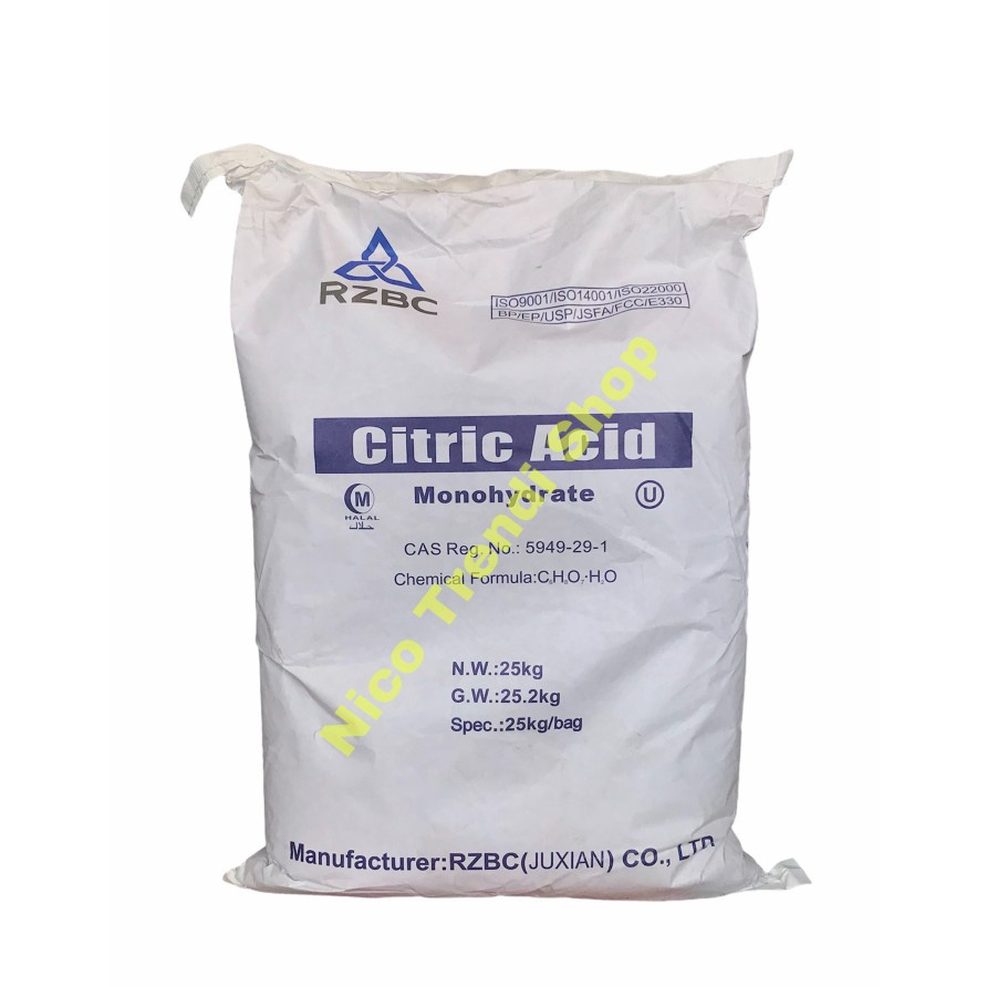 

Ready- Citric Acid Asam Sitrat Citrun 25 Kg
