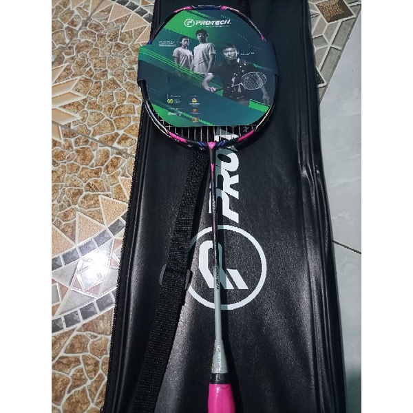 RAKET BADMINTON PROTECH CONQUEROR EX GRAND SLAM + TERPASANG SENAR 28LBS