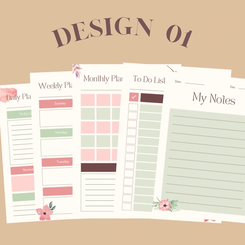 

01 DAILY WEEKLY MONTHLY PLANNER PAPER A5 / KERTAS AGENDA / JURNAL / BINDER