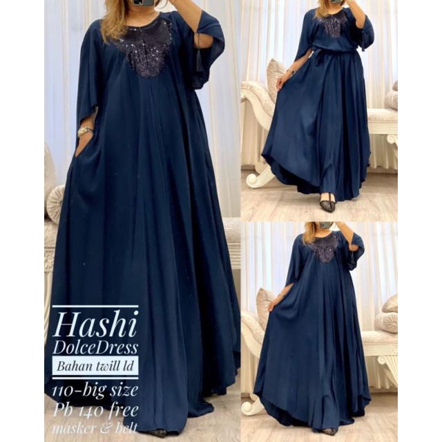 Daster Arab DOLCE HASHI Dress Mewah Premium TWILL