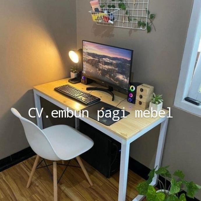 Jual Meja Komputer Kantor Belajar Gaming Belajar Kerja 150x70x2 8x75