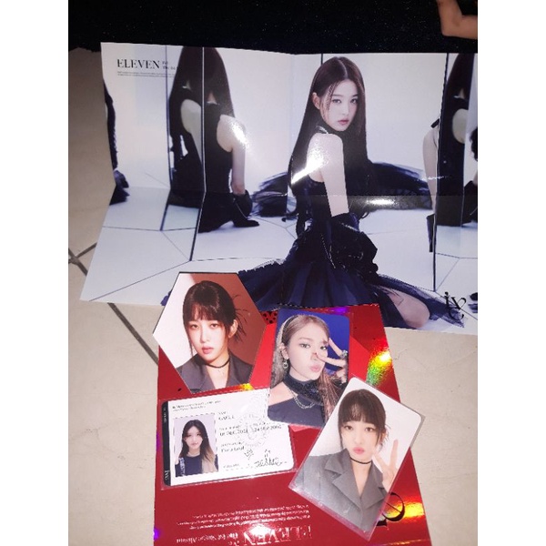 IVE album only red. version + folded poster Wonyoung | Rei photocard+thankyou card | Gaeul ID card