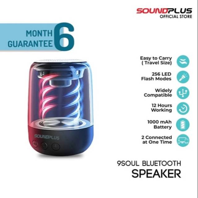 Speaker bluetooth soundplus glassis 9soul