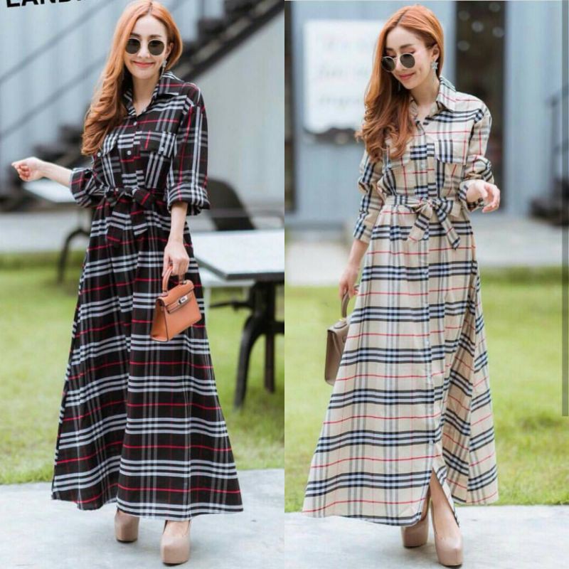 Gamis Burberry 1069#/gamis kotak/gamis fashion muslim