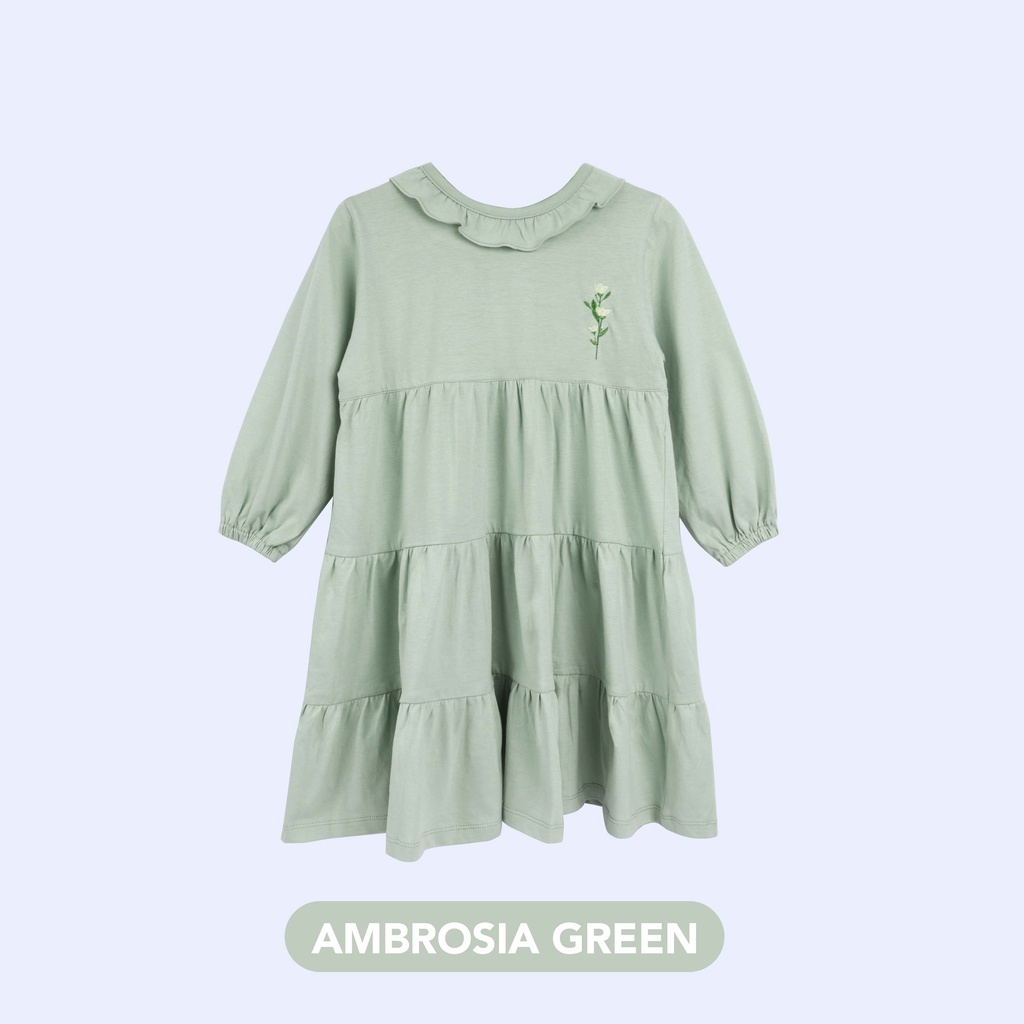 Mooi Dress Anak Perempuan Kirana Dress Kids-AMBROSIA GREEN