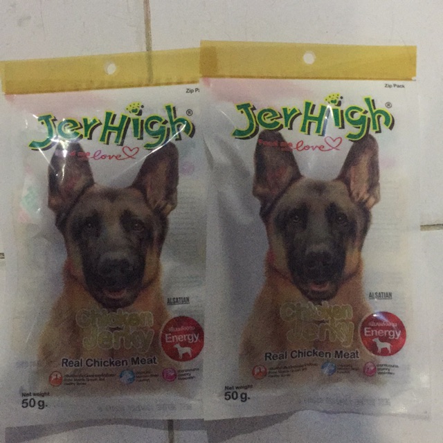 Jerhigh Chicken Jerky 50g/cemilan snack anjing