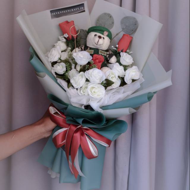 Buket Bunga Boneka Profesi TNI / POLISI