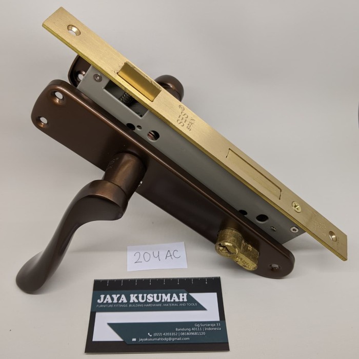 Kunci Pintu - Kunci Pintu Ses H 204 Ac Handle + Lockcase Ses 40Mm Ful Set Gold Ac Sn
