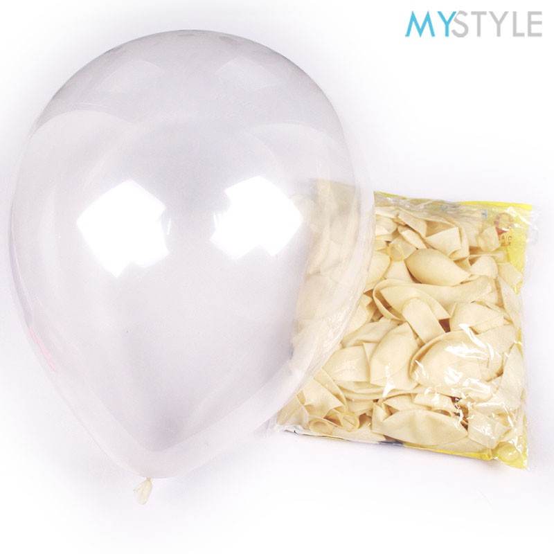 BALON LATEX SATUAN 12 INCH MIN 10 PCS TRANSPARAN BALON LATEX MURAH BALON LATEX PESTA