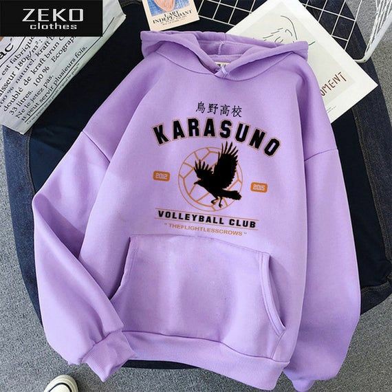 KARASUNO HOODIE L XL XXL - SWEATER KARASUNO UNISEX sweater karasuno hoodie karasuno hoodie wanita sweater wanita hoodie oblong switer oblong-2