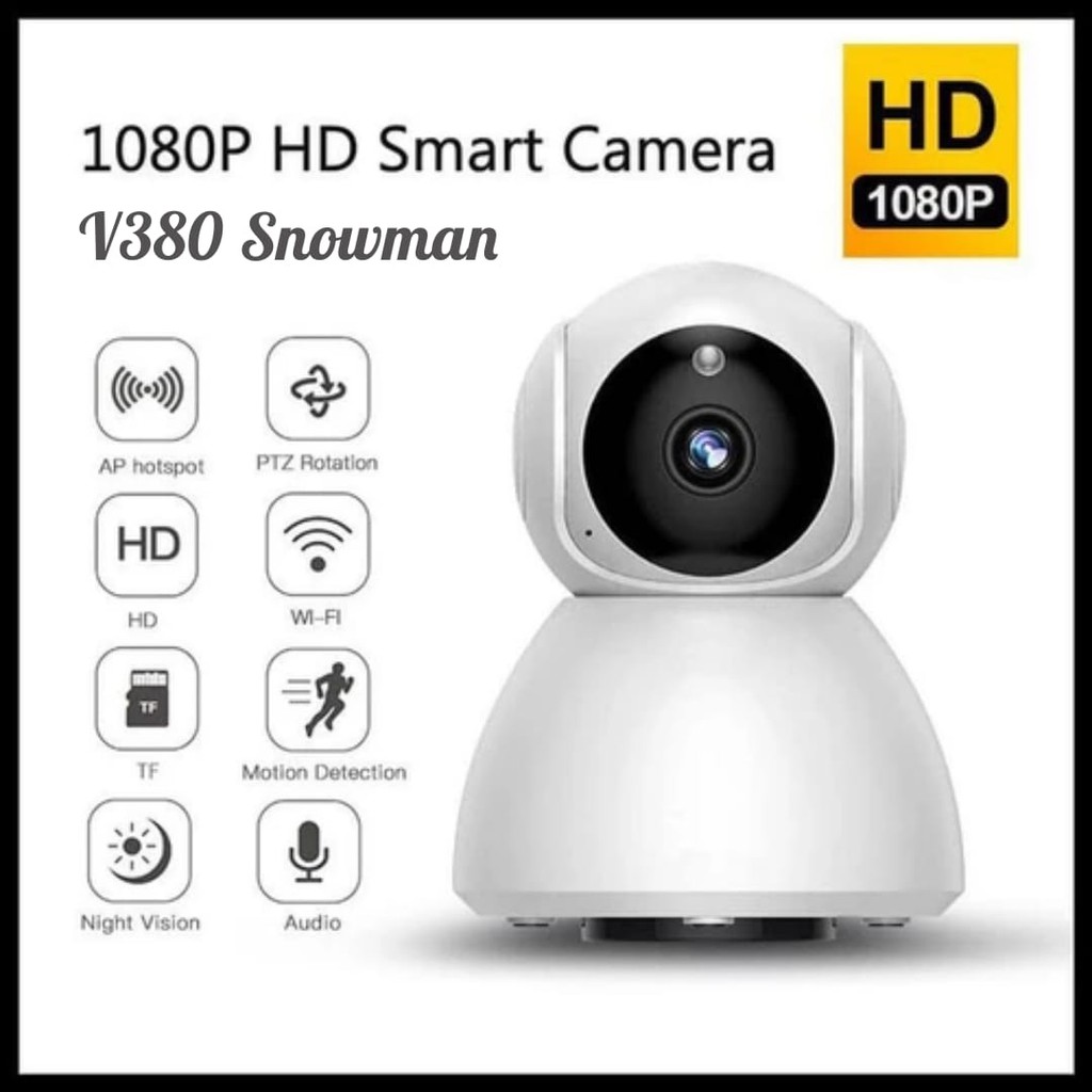 Ip Camera CCTV Q9S Snowman HD Wireless Wifi V380/Kamera Ip Nirkabel Kamera Wifi Indoor Pengawasan Ke