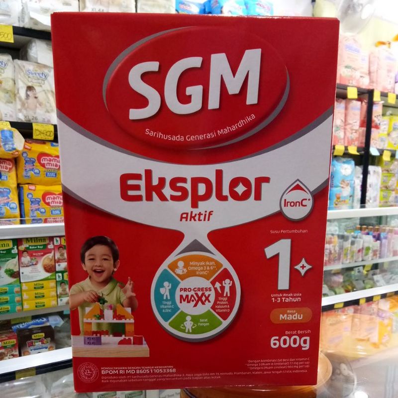 SGM EKSPLOR AKTIF PRO-GRESS MAXX IRONC 1+ MADU/VANILA 600GR