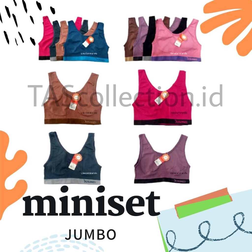 Miniset Sport Wanita Seamless Bra Wanita Olahraga